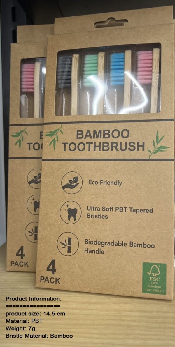 Bamboo Wooden biodegradable Tooth Brush - Image 5