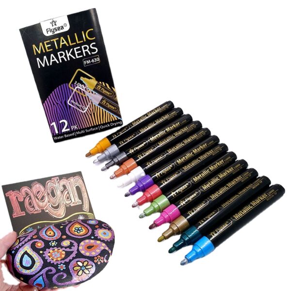 12 metallic Painting Markers - Image 5
