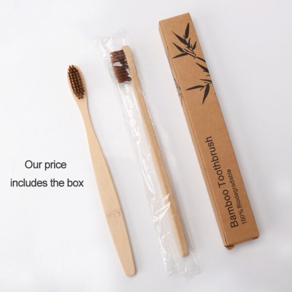 Eco-Friendly Bamboo Toothbrush | 100% Biodegradable Wooden Tooth Brush – Sustainable, Natural, Safe for Teeth & Planet - Image 6