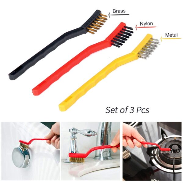 Wire brush set, Kitchen cleaning tools, Cupboard, Stove, Tiles cleaning - Image 5