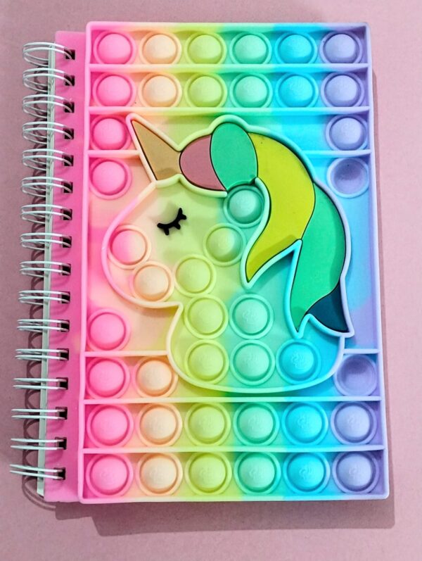 Unicorn Printed Pop it popit design big size A5 fine quality supreme excellent neat paper DIY art and craft kids journaling journal - Image 4