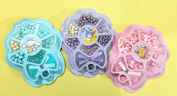 beautiful bead set for kids, art and craft, DIY, summer activities, bead set, journaling, journal, bead string, bracelet, jewelry - Image 5