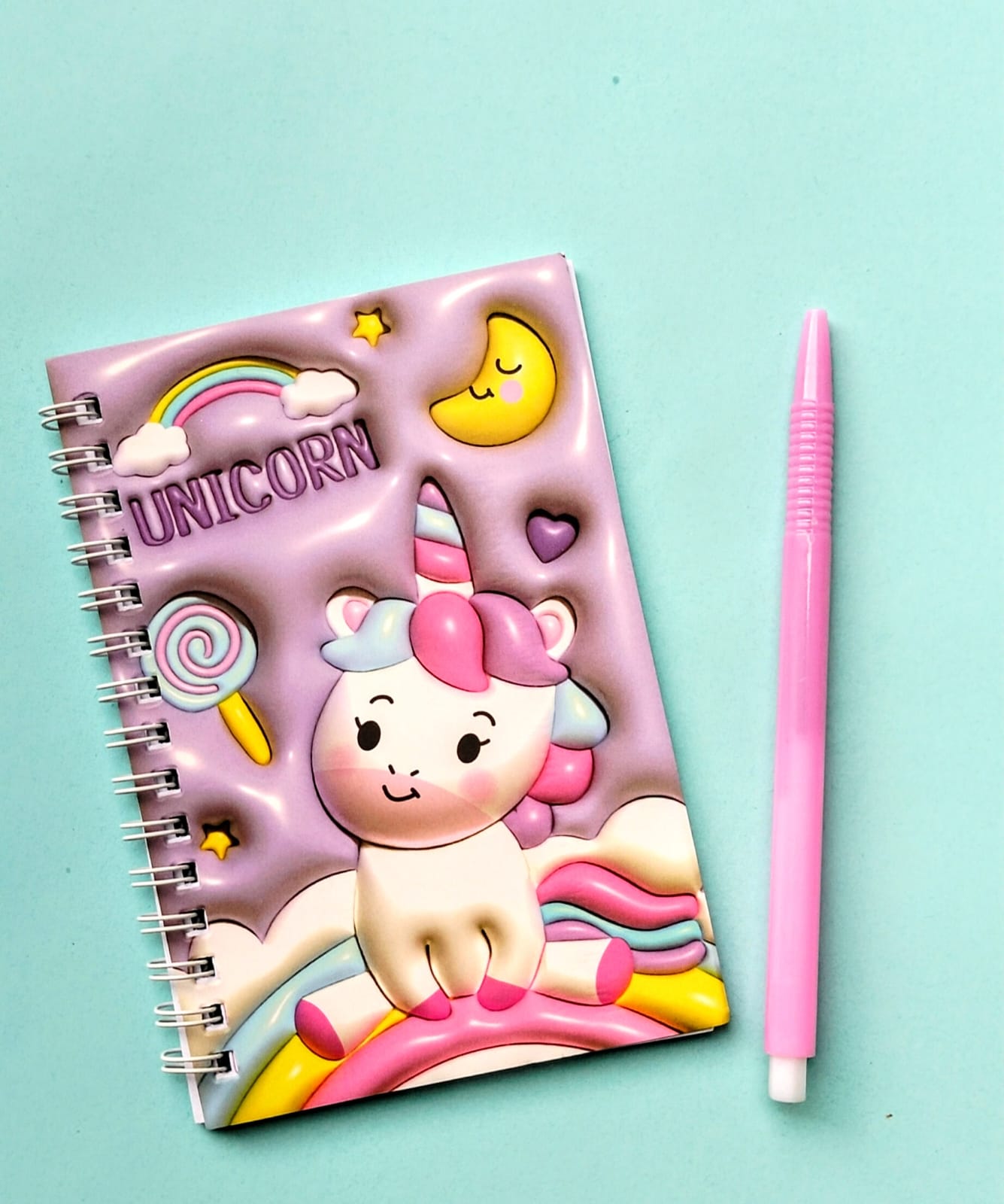 3D printed random design colorful diaries with pen small Size best for DIY art and craft personal notes Journaling journal