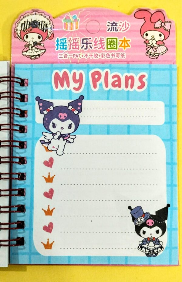 Beautiful water filled diary with sparkly star small pocket size best to fit in bag, planning, stickers, 3D stickers, DIY, art and craft, journaling, journal - Image 9