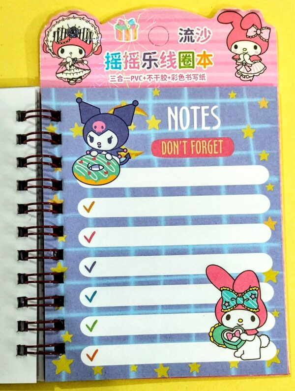 Beautiful water filled diary with sparkly star small pocket size best to fit in bag, planning, stickers, 3D stickers, DIY, art and craft, journaling, journal - Image 7