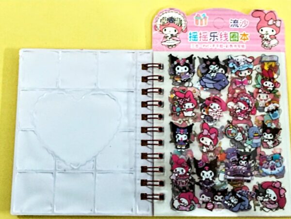 Beautiful water filled diary with sparkly star small pocket size best to fit in bag, planning, stickers, 3D stickers, DIY, art and craft, journaling, journal - Image 5