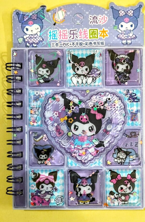 Beautiful water filled diary with sparkly star small pocket size best to fit in bag, planning, stickers, 3D stickers, DIY, art and craft, journaling, journal
