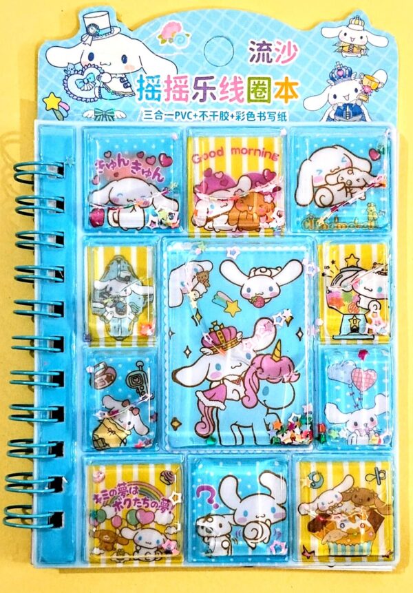 Beautiful water filled diary with sparkly star small pocket size best to fit in bag, planning, stickers, 3D stickers, DIY, art and craft, journaling, journal - Image 2