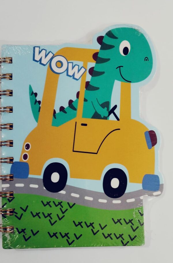 Random printed small diary Dino printed metal spiral best quality pocket size for boys art and craft DIY journaling journal activities - Image 6