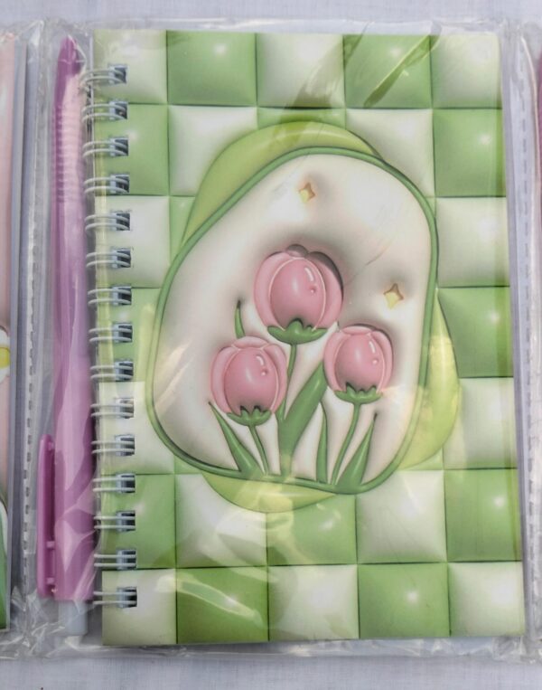 3D printed random design colorful diaries with pen small Size best for DIY art and craft personal notes Journaling journal - Image 17