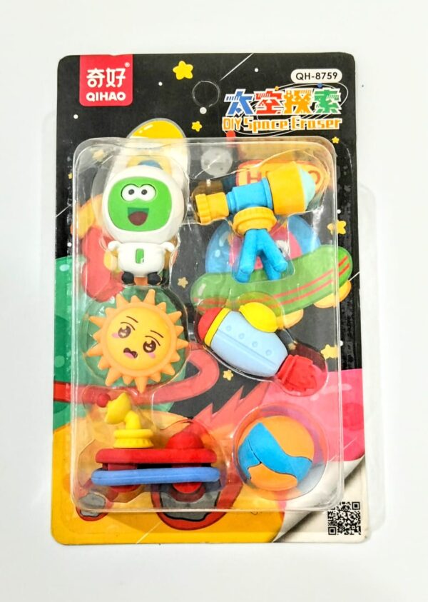 erasers box cartoon character gift set for children box fireman spider man fashion miniature doll kitchen set space astronaut - Image 2