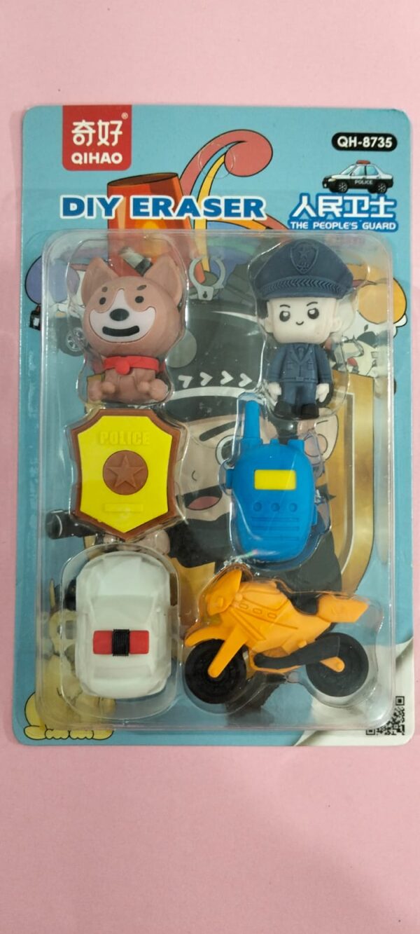 erasers box cartoon character gift set for children box fireman spider man fashion miniature doll kitchen set space astronaut - Image 6